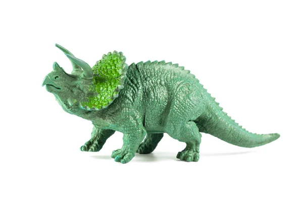 Dinosaurie Leksak Isolerad Vit Bakgrund Minaiture Dinosaurie Modell — Stockfoto