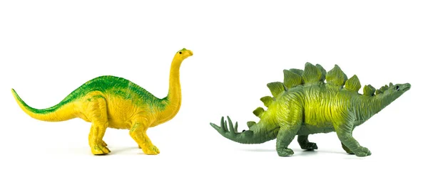 Plast Dinosaurie Leksak Isolerad Vit Bakgrund — Stockfoto