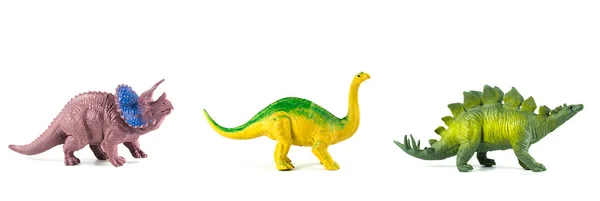 Plast Dinosaurie Leksak Isolerad Vit Bakgrund — Stockfoto