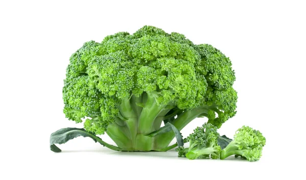 Cavoli Broccoli Maturi Isolati Bianco — Foto Stock