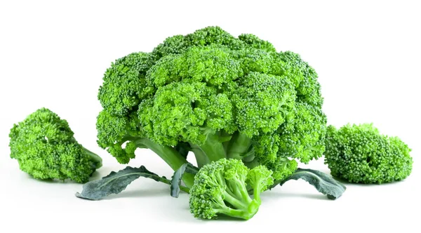 Cavoli Broccoli Maturi Isolati Sfondo Bianco — Foto Stock