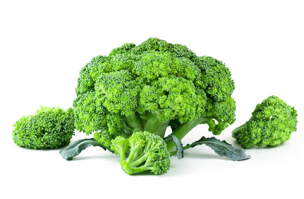 Ripe Broccoli Cabbage Isolated on White background