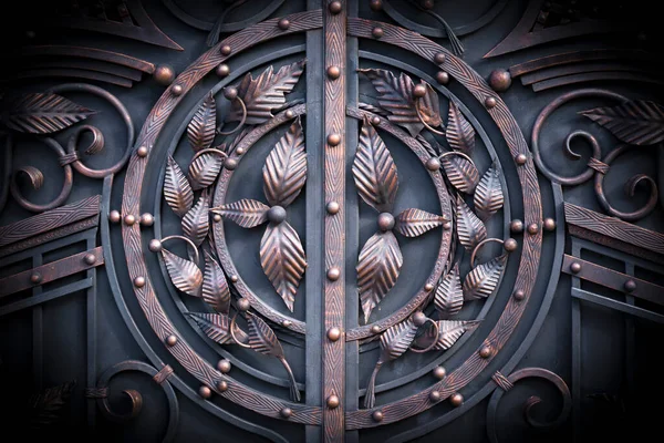 Bom Trabalho Elementos Porta Forjada — Fotografia de Stock