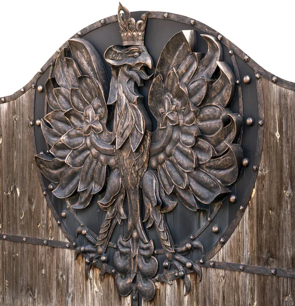 Old Forged Gate Head Eagle Middle — Stock Photo, Image