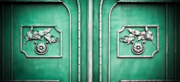 Puertas Hierro Forjado Forja Ornamental Elementos Forjados Cerca —  Fotos de Stock