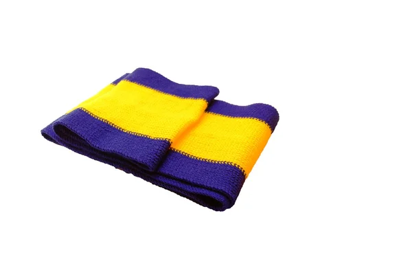 Amarillo - bufanda azul cálida — Foto de Stock