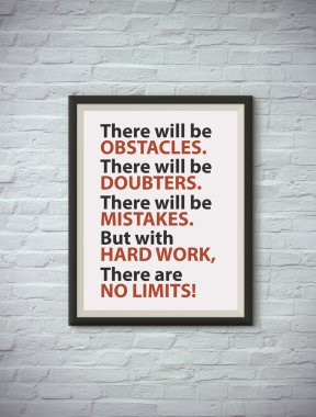 Resim çerçevesi üzerinde ilham motive edici teklif.