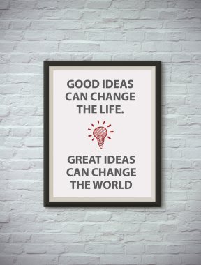 Resim çerçevesi üzerinde ilham motive edici teklif.