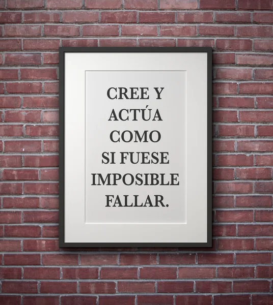 Citação motivadora inspiradora no quadro . — Fotografia de Stock