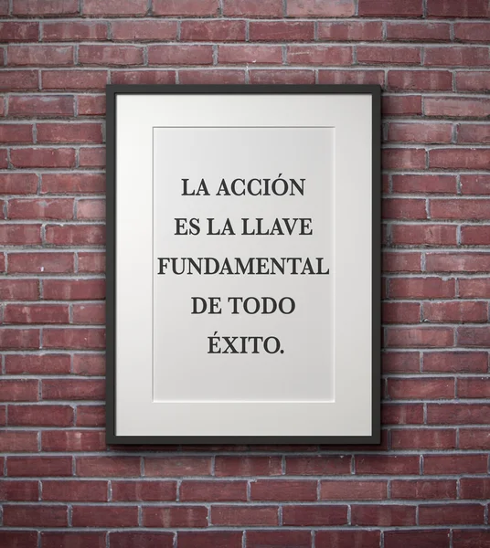 Citação motivadora inspiradora no quadro . — Fotografia de Stock