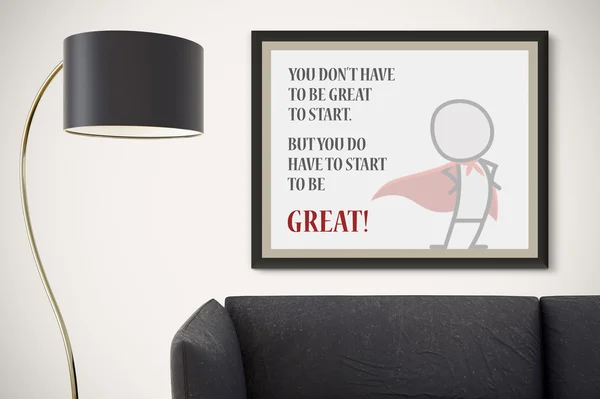 Citação motivadora inspiradora no quadro . — Fotografia de Stock