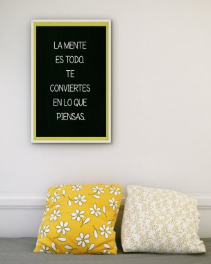 Resim çerçevesi üzerinde ilham motive edici teklif.