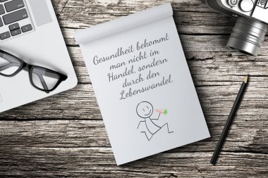 İlham alıntı olduğunu not defteri üzerinde.
