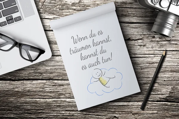 Inspirational Quote on Notepad. — Stock Photo, Image