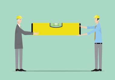 Büyük balon düzey enstrüman ile mimarlar.