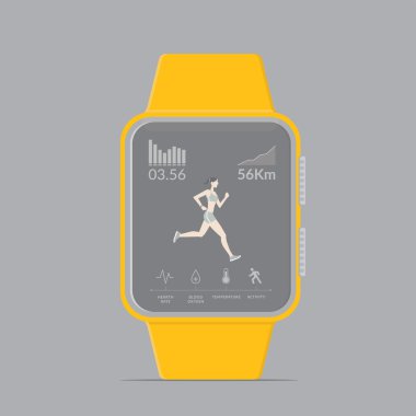 Smartwatch teknoloji ile spor fitness İzleyicisi'ni kullanma