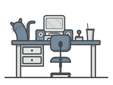 Vector Home Office clipart