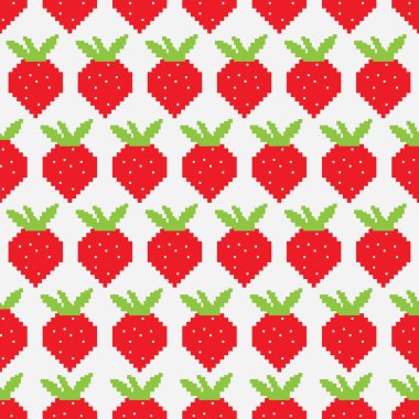 Çilek piksel deseni