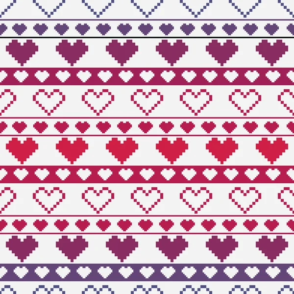 Μοτίβο καρδιά pixel — Διανυσματικό Αρχείο