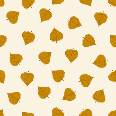 Vintage Dikişsiz sonbahar yaprakları desen.