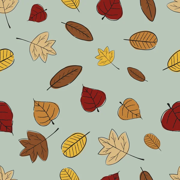 Vintage Dikişsiz sonbahar yaprakları desen.