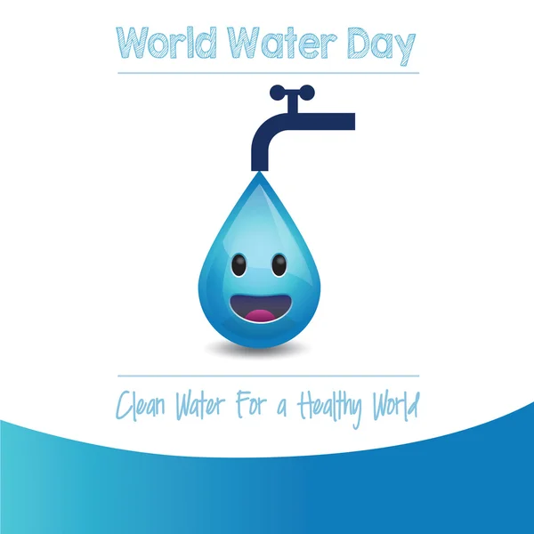 Journée mondiale de l'eau — Image vectorielle
