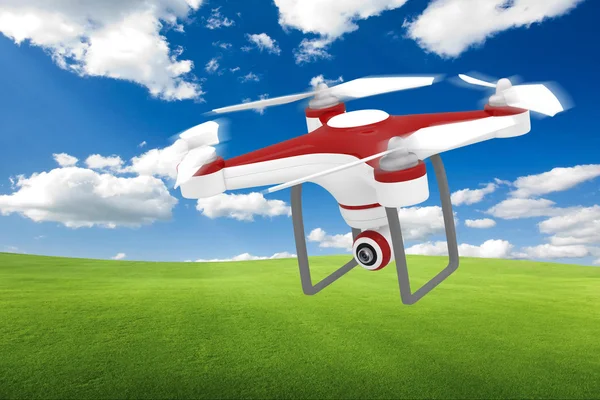 Drone vliegen voor luchtfotografie of video schieten — Stockfoto