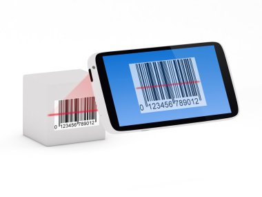 Smartphone barkod tarayıcı kavramı