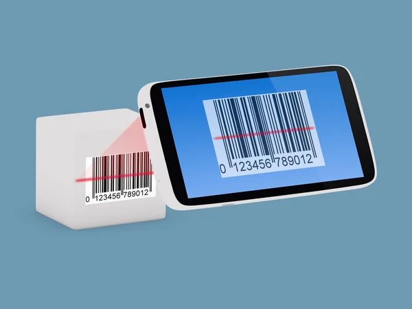 Smartphone Barcode Scanner έννοια — Φωτογραφία Αρχείου