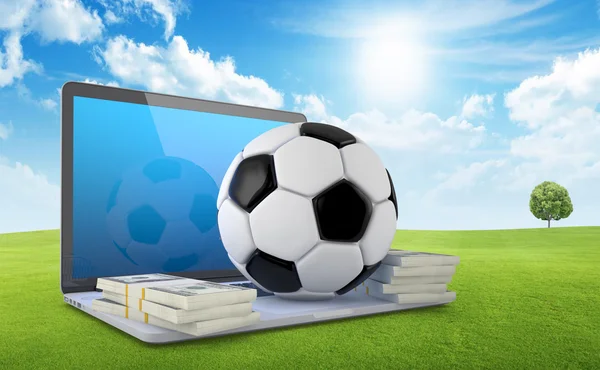 On Line Soccer Betting Concept. — Stock Photo, Image