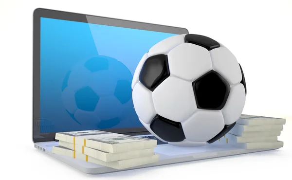 On Line Soccer Betting Concept. — Stock Photo, Image