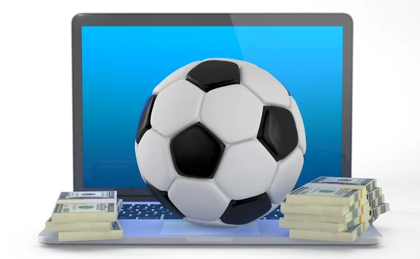 On Line Soccer Betting Concept. — Stock Photo, Image