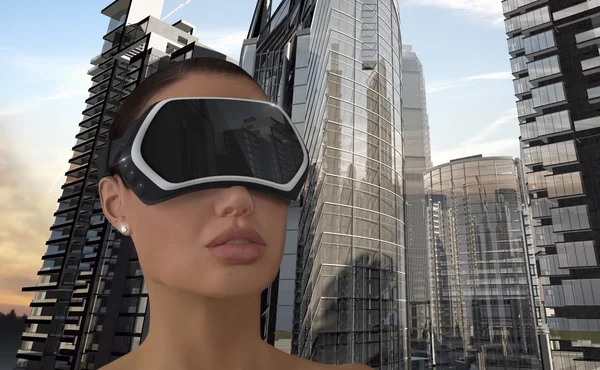 Concept de réalité virtuelle. — Photo