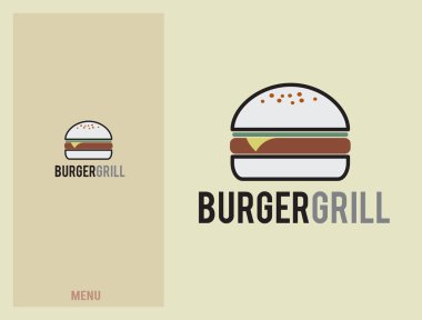 Logo tasarım öğesi burger