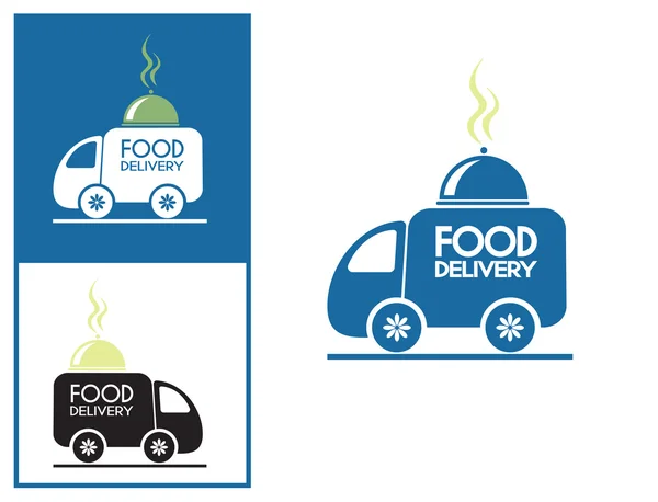 ロゴのデザイン要素食品の配達サービス — ストックベクタ