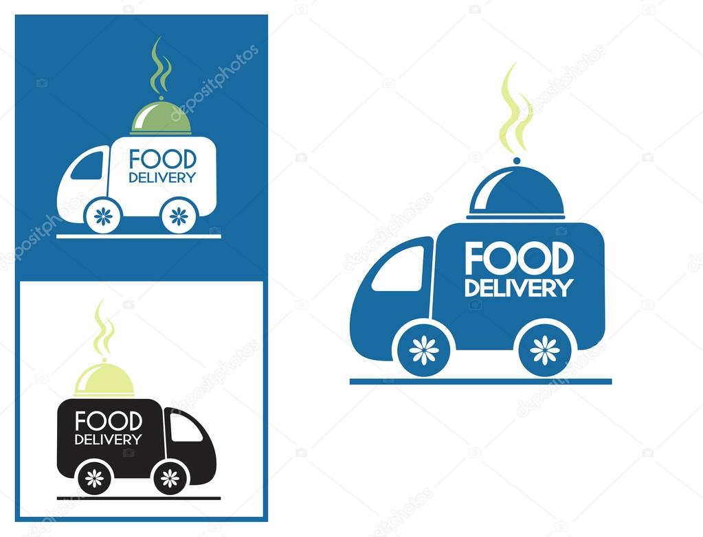 Logo design element Food delivery service