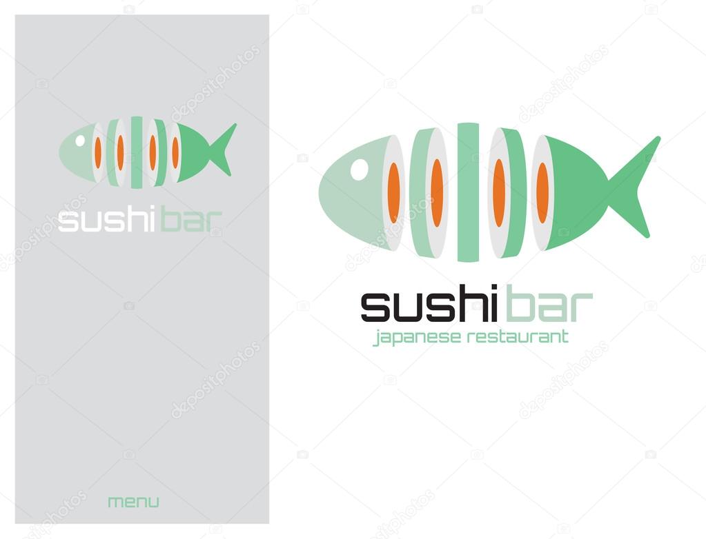 Logo design element. Sushi, restaurant, japanese