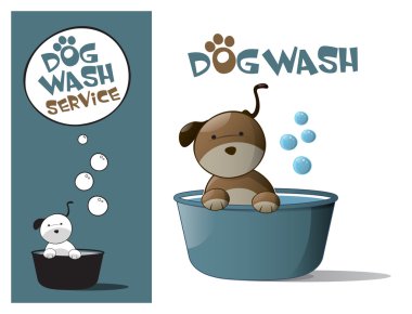 Logo tasarım öğesi yıkama köpek Servisi
