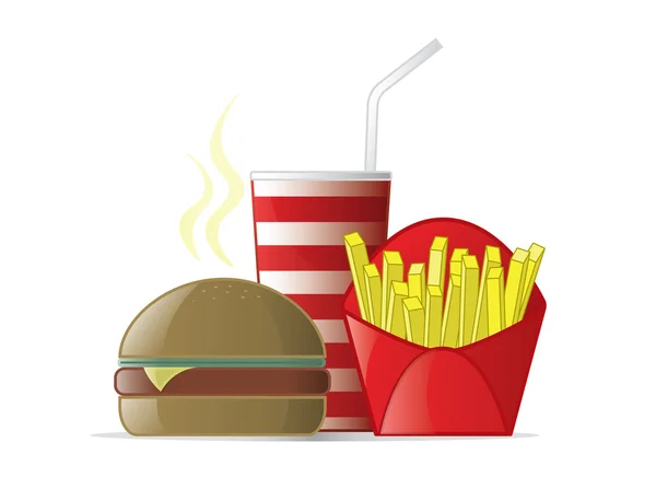 Logo designelement Fast food måltid — Stockfoto