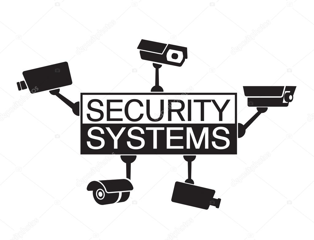 Logo design element Security systems