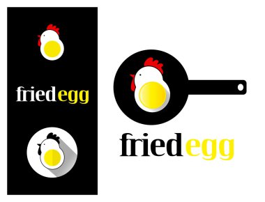 Logo tasarım öğesi sahanda yumurta