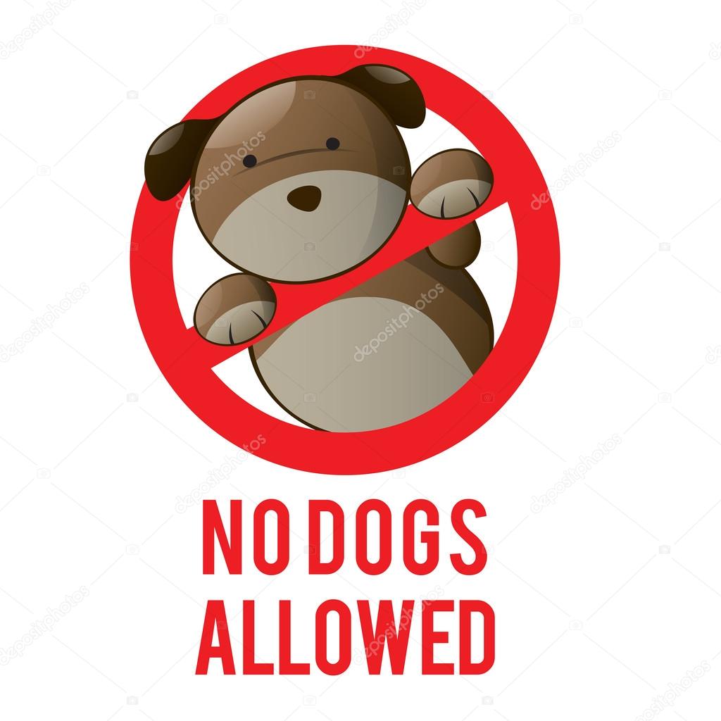 Logo design element No dogs allowed sign