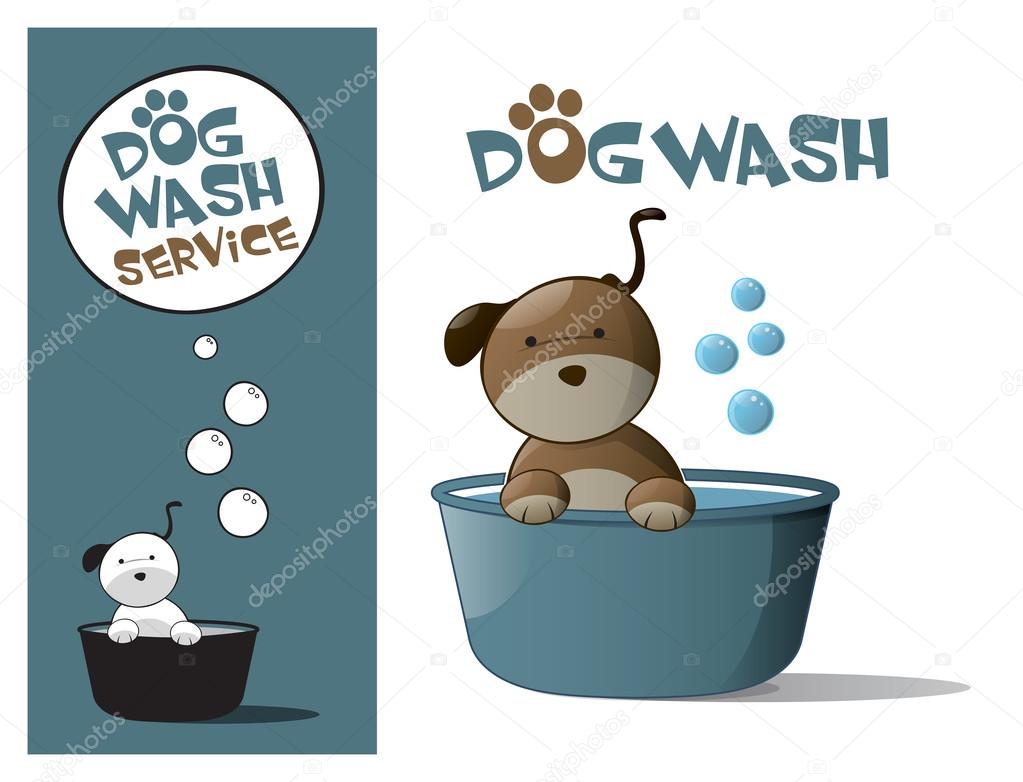 Logo design element Wash Dog Service