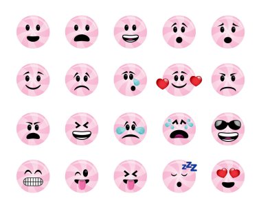 Pembe lolipop simgeler kümesi