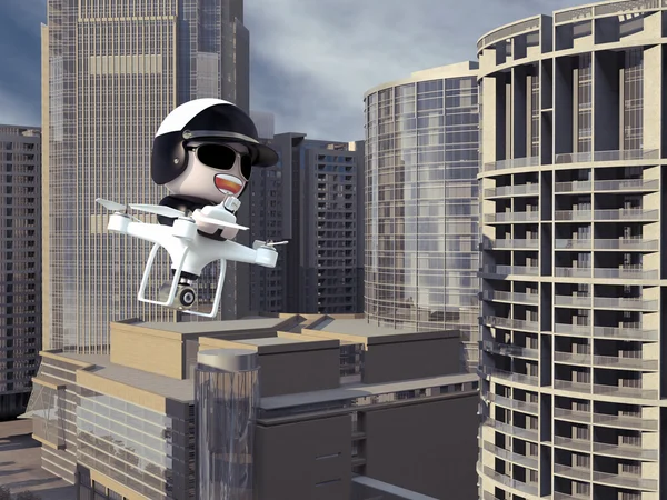 Policedrone. — Stockfoto