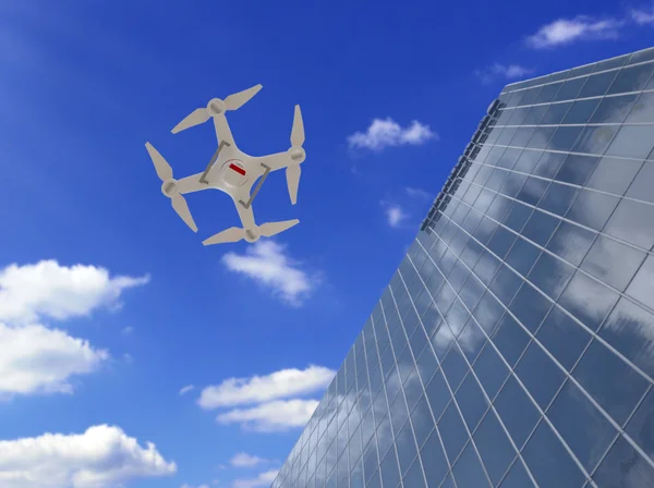 Drone repülő, antenna fényképészet és video lövés — Stock Fotó