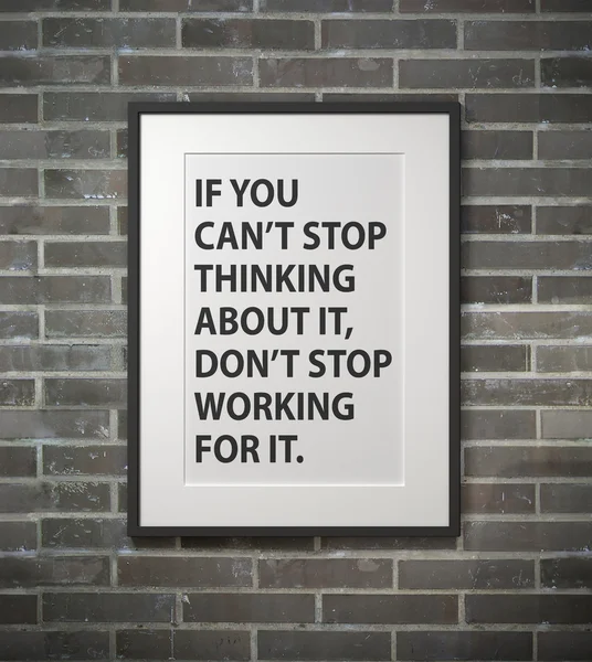 Inspirational motivating quote on picture frame. — Stock Photo, Image