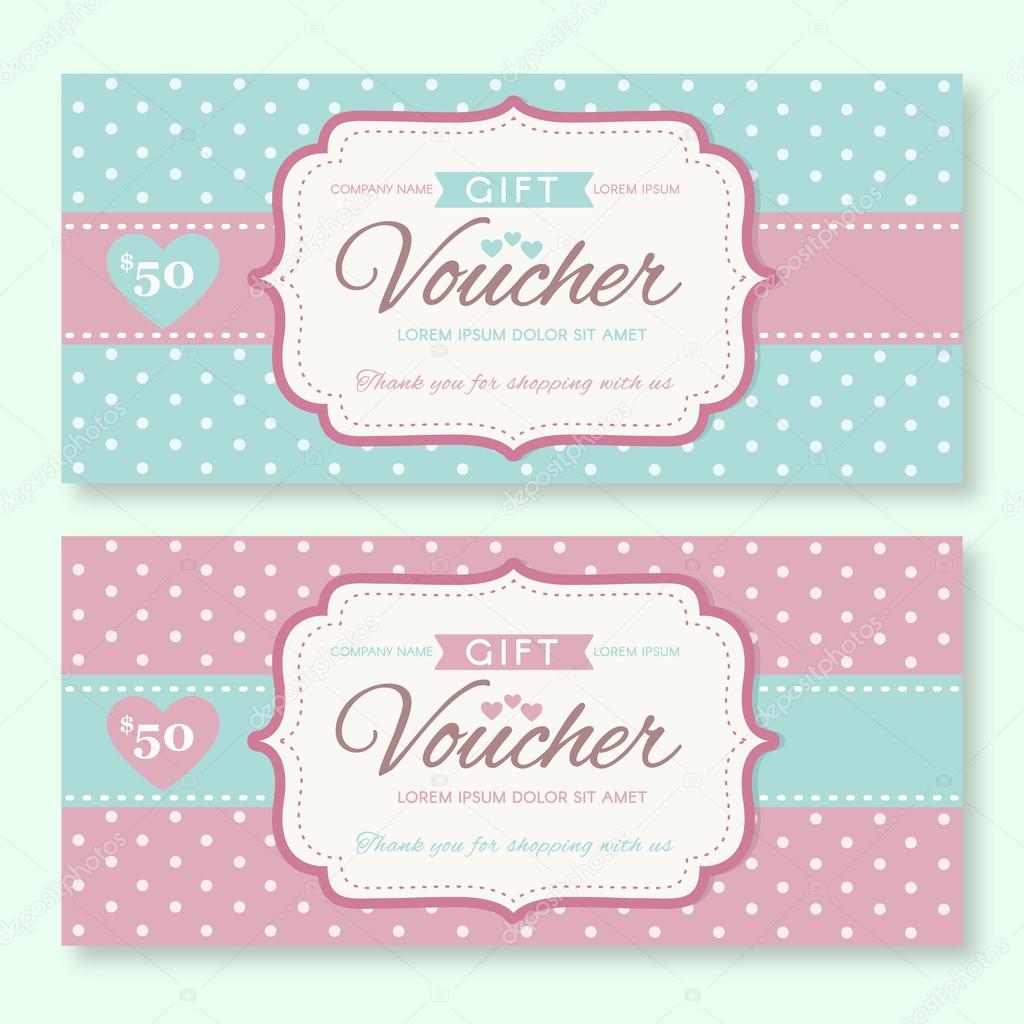 Polka Dot Gift Voucher Template. Stock Vector by ©zzoplanet 86660180, image size:1024x1024