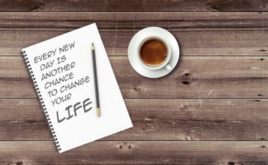 İlham alıntı olduğunu not defteri üzerinde.