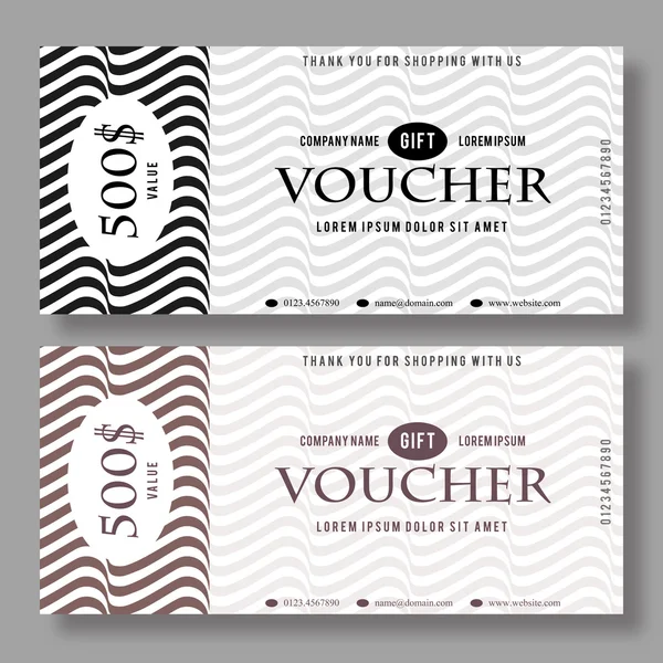 Optical Gift Voucher Template. — Stock Vector